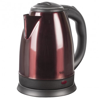 Чайник SONNEN KT-118С, закрытый нагревательный элемент, объем 1,8 л, 1500 Вт, нержавеющая сталь, цвет кофейный, 452928