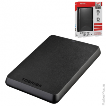 Диск жесткий внешний TOSHIBA Canvio Basics, 500 Gb, 2,5", USB 3.0, черный, HDTB305EK3AA