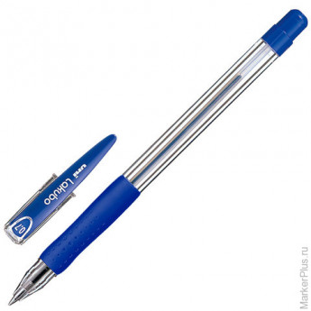 Ручка шариковая UNI "Lakubo", корпус прозрачный, 0,3 мм, резиновый упор, синяя, SG-100(07) BLUE