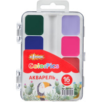Краски акварельные №1 School ColorPics набор 16 цв б/кисти пластик