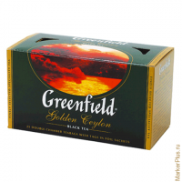 Чай GREENFIELD (Гринфилд) 'Golden Ceylon', черный, 25 пакетиков в конвертах по 2 г