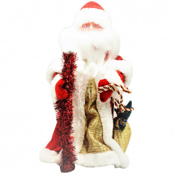 УЦЕНКА-Декоративная кукла "Дед Мороз" 41см, в красном костюме
