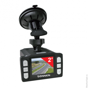 Видеорегистратор автомобильный SONNEN DVR-700 FullHD, 120°, экран 2'', радар-детектор, microSD, HDMI