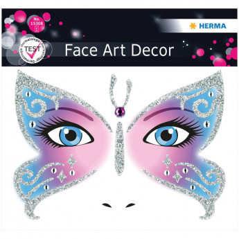 Наклейки для лица 12*12,7см, "Face Art. Butterfly"