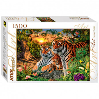 Пазл 1500 эл. Step Puzzle "Art Collection. Сколько тигров?", картонная коробка
