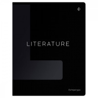 Тетрадь предметная 48л. Greenwich Line 'Сolor black' - Литература, софт-тач ламинация, выборочный УФ-лак, 70г/м2