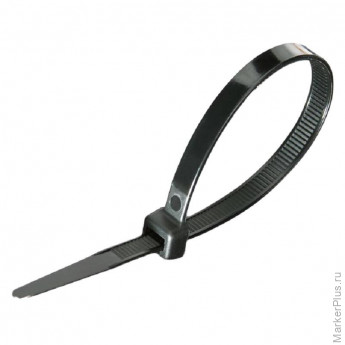 Хомут стяжка нейлоновая (черный) КСС 5x200 (100шт/уп) Fortisflex 49415, комплект 100 шт