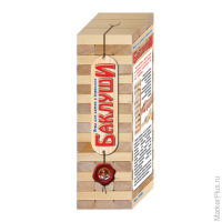 Игра настольная Башня "Баклуши", неокрашенные деревянные блоки, "Десятое королевство", 01505