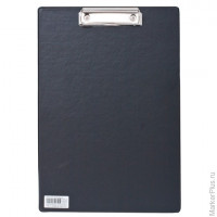 Доска-планшет BRAUBERG "Comfort", с верхним прижимом, А4, 23х35 см, картон/ПВХ, черная, 222657