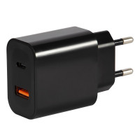 Зарядное устройство сетевое Red Line, USB+Type-C, 3A,PD 20W,чер,УТ000029980