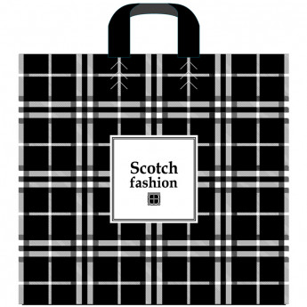 Пакет с петлевой ручкой Артпласт 'Scotch fashion', 40*40+5 (100), 25 шт/в уп