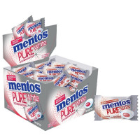 Жевательная резинка Mentos Mentos Pure White Клубника, 100 шт/уп, комплект 100 шт