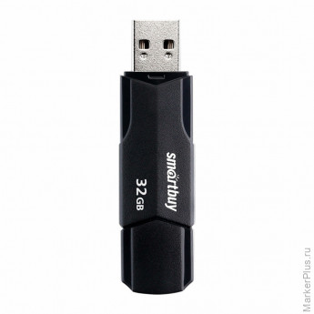 Флеш-диск 32GB SMARTBUY Clue USB 2.0, черный, SB32GBCLU-K