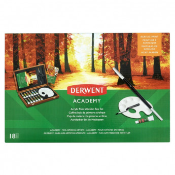 Набор для рисования акриловыми красками Derwent Academy, дерев.уп, 2305674