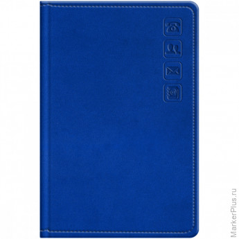 Телефонная книга А7, 64л., кожзам, BG "Winner. Bright blue", с вырубкой