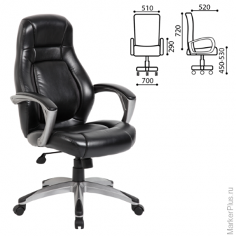 Кресло офисное BRABIX 'Turbo EX-569', экокожа, спортивный дизайн, черное, 531014