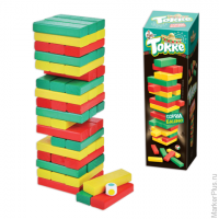 Игра настольная Башня "Торре", окрашенные деревянные блоки, "Десятое королевство", 01698