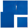 Папка на 2 кольцах БЮРОКРАТ, 18 мм, синяя, до 70 листов, 0,4 мм, 816542