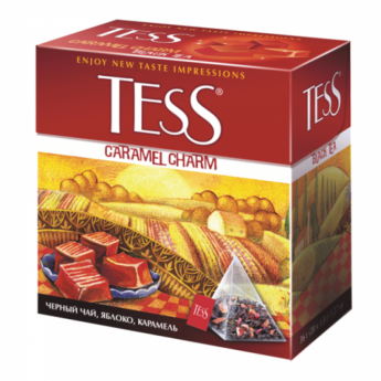 Чай TESS (Тесс) "Caramel Charm", черный с карамелью, 20 пирамидок по 1,8 г, 0883-12