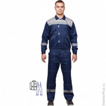 Спец.одежда летняя Костюм муж. л20-КПК синий/сер (р.60-62) 182-188