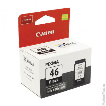 Картридж струйный CANON (PG-46) PIXMA E464/iP1600/iP2200/MP150/MP170/MP450, черный, оригинальный, ре