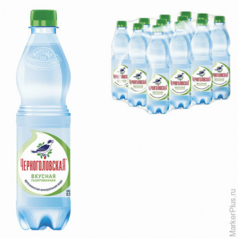 Вода газированная минеральная "ЧЕРНОГОЛОВСКАЯ", 0,5 л, пластиковая бутылка