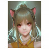 Тетрадь 40л., А5, клетка MESHU 'Neko', матовая ламинация, тиснение фольгой, ЕВРО