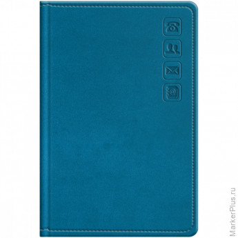 Телефонная книга А7, 64л., кожзам, BG "Winner. Dark teal", с вырубкой