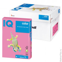 Бумага цветная IQ color, А4, 80 г/м2, 100 л., неон, розовая, NEOPI