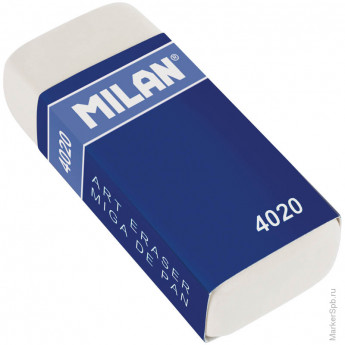 Ластик MILAN 4020, картонный держатель, 55*23*13мм