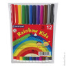 Фломастеры 12 ЦВЕТОВ CENTROPEN "Rainbow Kids", круглые, смываемые, вентилируемый колпачок, 7550/12ET, 7 7550 1202