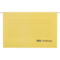 Папка подвесная Attache Foolscap, картон желтый, до 200л., 5шт/уп, комплект 5 шт