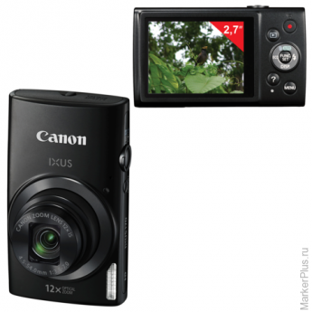 Фотоаппарат компактный CANON IXUS 170, 20,5Мп, 12х zoom, 2,7"ЖК-мон., черн., 0115C001
