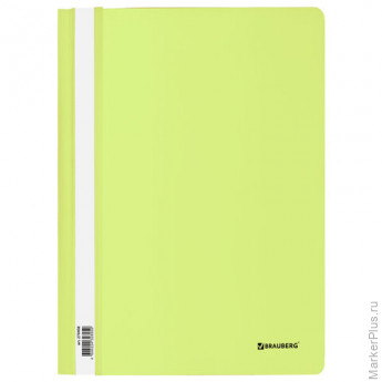 Скоросшиватель пластиковый BRAUBERG "Pastel" А4, 130/180 мкм, мятный, 270458, 75 шт/в уп