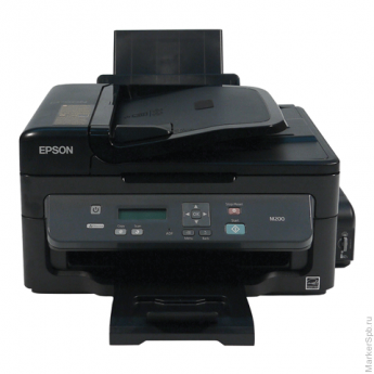 МФУ струйное монохромное EPSON M200 (принтер, копир, сканер), A4, 1440x720, 34 стр./мин., СНПЧ, АПД,