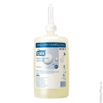 Картридж с жидким мылом одноразовый TORK (Система S1) Premium, 1 л, антибактериальный эффект, 420810