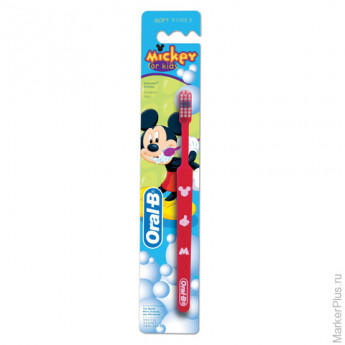 Зубная щетка детская ORAL-B (Орал-Би) Kids "Mickey", для 2-4 лет, мягкая