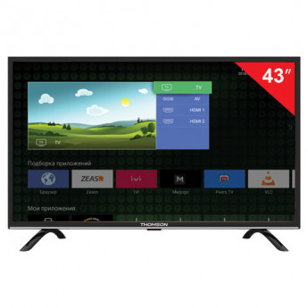 Телевизор THOMSON T43FSL5130, 43" (109 см), 1920х1080, Full HD, 16:9,Smart TV,Android,Wi-Fi, черный