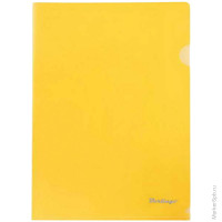 Папка-уголок А4 180мкм, прозрачная желтая