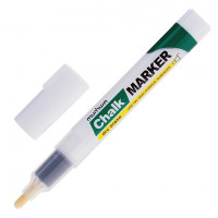Маркер меловой MUNHWA 'Chalk Marker', 3 мм, БЕЛЫЙ, сухостираемый, для гладких поверхностей, CM-05
