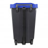 Контейнер-бак мусорный 110 л пластиковый на 2-х колесах с крышкой, синий