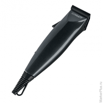 Машинка для стрижки волос SCARLETT SC-HC63C02, мощность 10 Вт, 6 насадок, сеть, пластик, черная