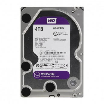 Жесткий диск / HDD WD SATA3 4TB Purple Video IntelliPower 64Mb /WD40PURZ