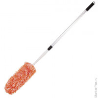 Пипидастр (сметка-метелка) для уборки пыли LAIMA (метелка 30 см, рукоятка телескопическая 160 см), оранжевая, 603619