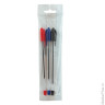Ручки шариковые масляные СТАММ "VeGa", набор 3 шт., толщина письма 0,7 мм, европодвес (синяя, черная, красная), РШ106