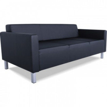 Мягкая мебель EF_Евро диван 3-х местн. к/з черн. Ec.3001/Р2 euroline 9100