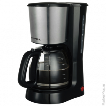 Кофеварка капельная SUPRA CMS-1501, мощность 800 Вт, объем 1,5 л, металл/пластик, черная