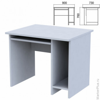 Стол компьютерный "Арго" (ш900*г730*в760 мм), серый, А-012, ш/к35713