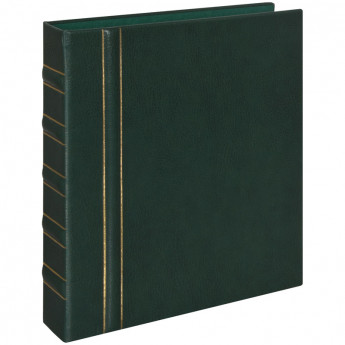 Альбом для монет OfficeSpace "Optima-Standard" 230*270 на кольцах, зеленый, 10л., иск. кожа