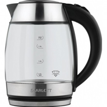 Чайник электрический SCARLETT SC-EK27G94, стекло, 2200Вт, 1.7л, сталь
